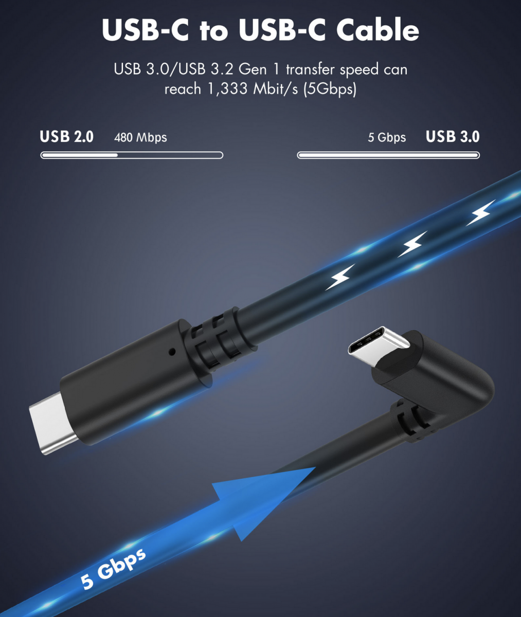 Высокоскоростной кабель Quest Link с разьемом Type-C длинной 5м работающий по USB3.0 совместимый Oculus Quest 2.