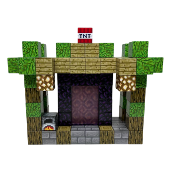 Магнитный конструктор Minecraft 96 блоков + портал